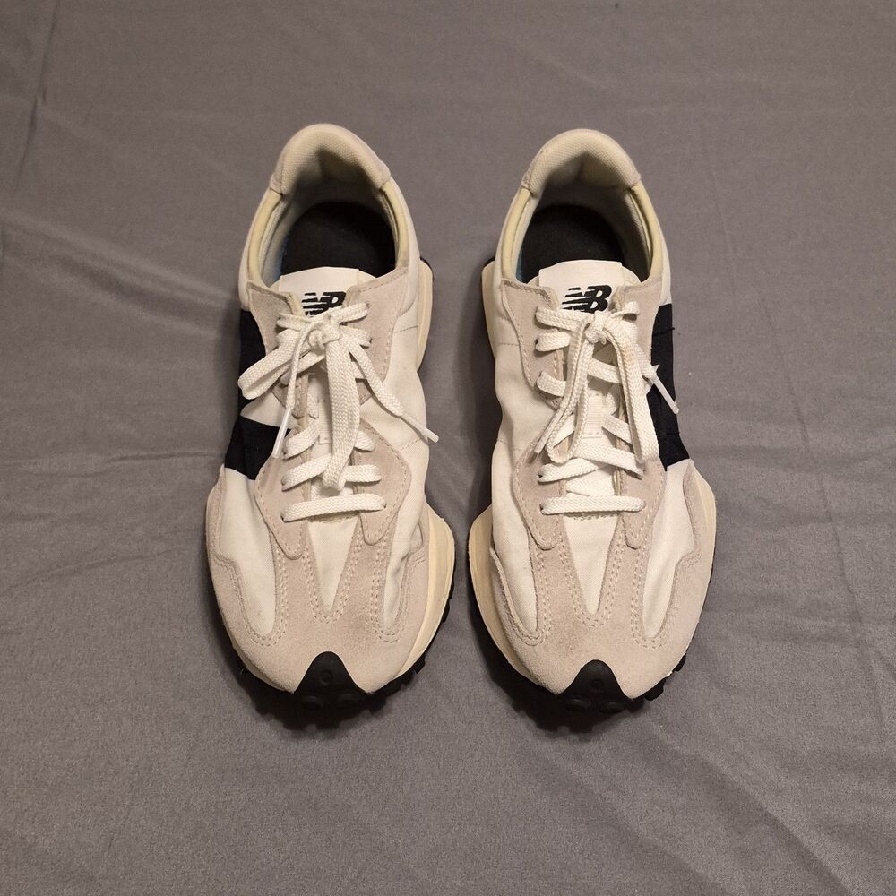 New Balance 327 Women Size 8 Sea Salt White Black Running Shoes Sneakers WS327FE
